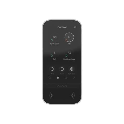 Бездротова сенсорна клавіатура Ajax KeyPad TouchScreen white