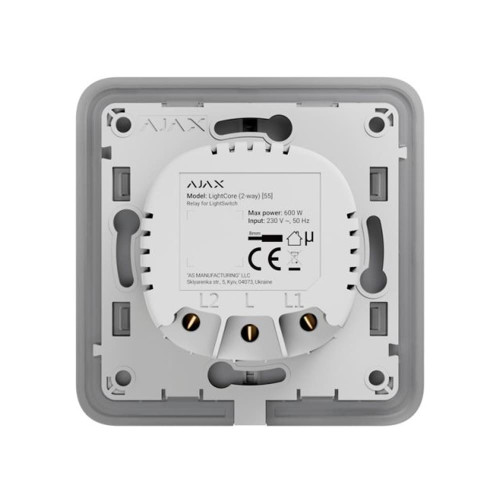 Выключатель проходной Ajax LightSwitch 2-way серый