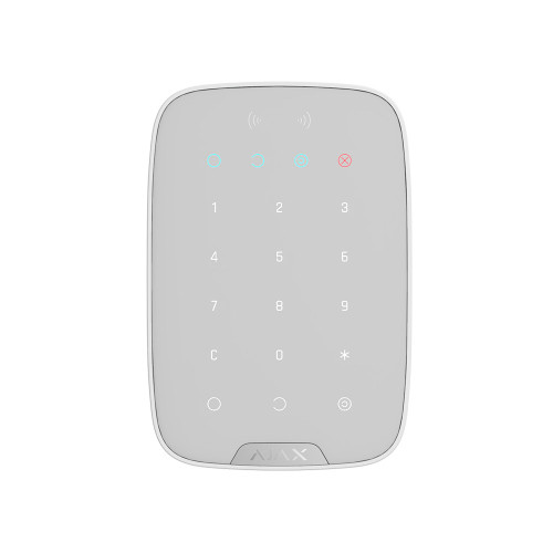 Бездротова сенсорна клавіатура Ajax KeyPad Plus white