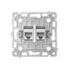 Механізм інтернет розетки Ajax OutletCore (LAN) vertical білий