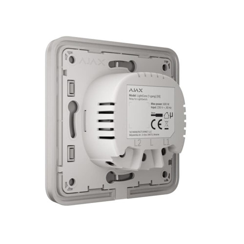 Выключатель одноклавишный Ajax LightSwitch 1-gang черный