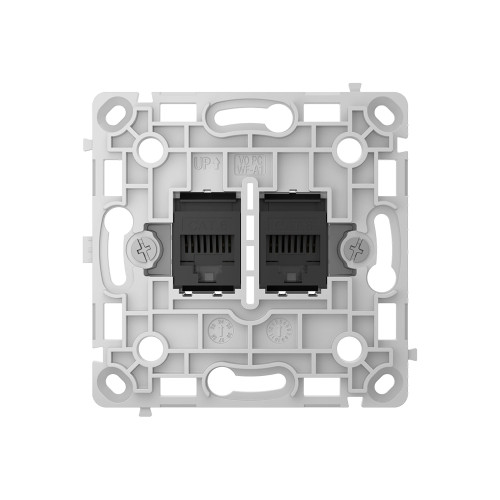 Механізм інтернет розетки Ajax OutletCore (LAN) vertical чорний