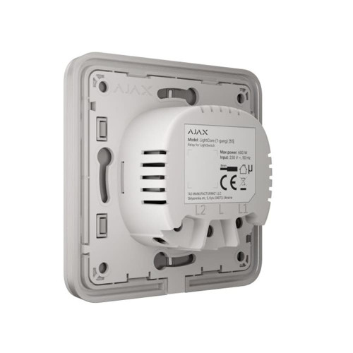 Выключатель одноклавишный Ajax LightSwitch 1-gang серый