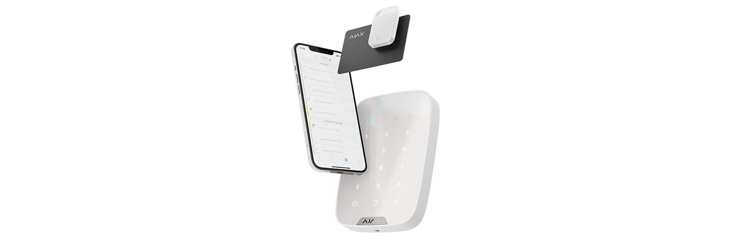 Cенсорная клавиатура для управление сигнализацией Ajax KeyPad Plus