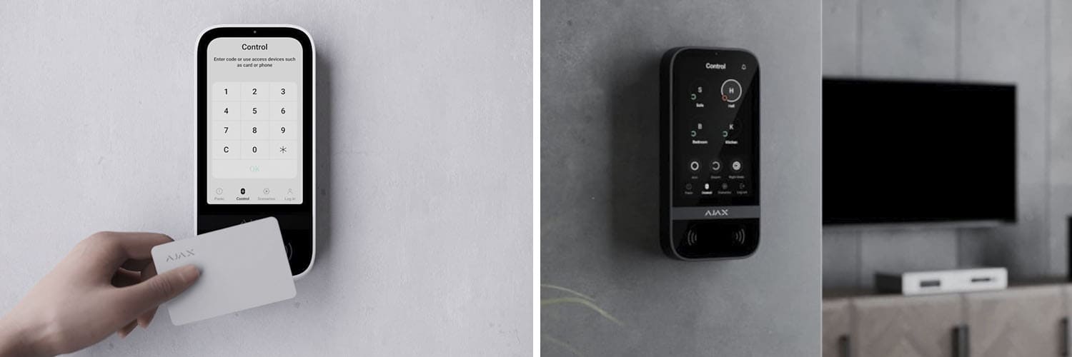 Беспроводная сенсорная клавиатура Ajax KeyPad TouchScreen
