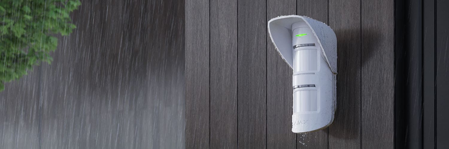 Датчик движения Ajax MotionProtect Outdoor и козырек Hood
